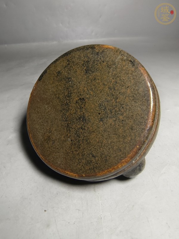 古玩陶瓷茶葉末釉三足硯真品鑒賞圖