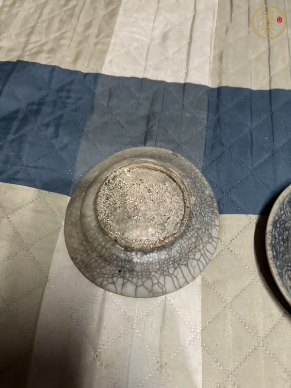 古玩陶瓷青花一鴛蓮升圖紋盤真品鑒賞圖