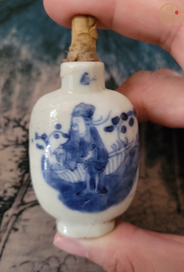 古玩高士圖鼻煙壺真品鑒賞圖