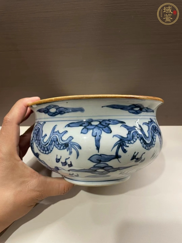 古玩龍紋青花香爐真品鑒賞圖