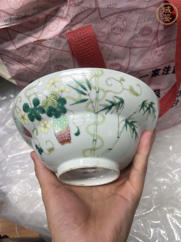 古玩陶瓷粉彩癩瓜碗真品鑒賞圖