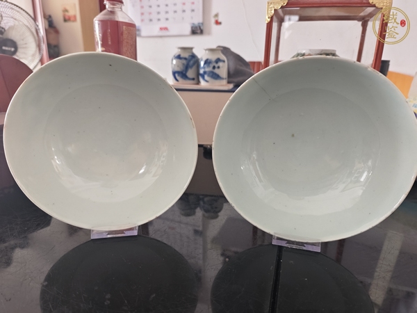 古玩陶瓷民國(guó)·粉彩山水紋碗一對(duì)  真品鑒賞圖