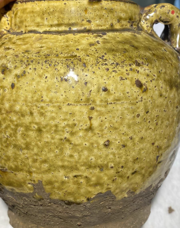 古玩陶瓷黃釉罐真品鑒賞圖