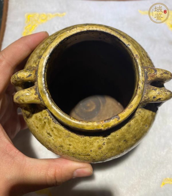 古玩黃釉罐真品鑒賞圖