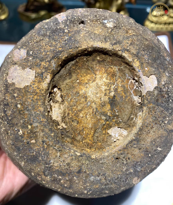 古玩陶瓷黃釉罐真品鑒賞圖
