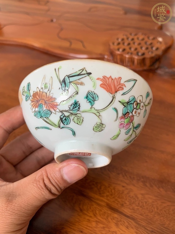 古玩陶瓷飛黃騰達(dá)粉彩茶圓真品鑒賞圖