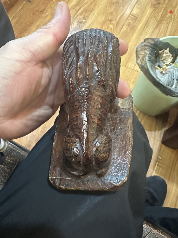 古玩雜項漢白玉獅子鎮(zhèn)紙真品鑒賞圖