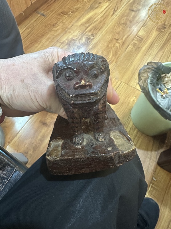 古玩雜項漢白玉獅子鎮(zhèn)紙真品鑒賞圖