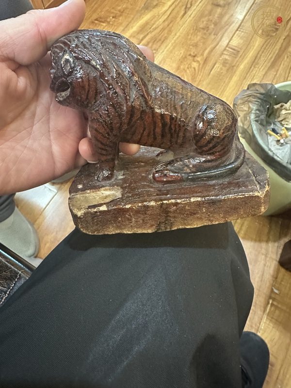 古玩雜項漢白玉獅子鎮(zhèn)紙真品鑒賞圖