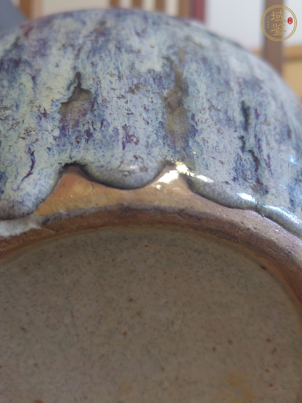 古玩陶瓷窯變釉殘瓶真品鑒賞圖