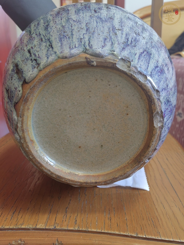 古玩陶瓷窯變釉殘瓶真品鑒賞圖