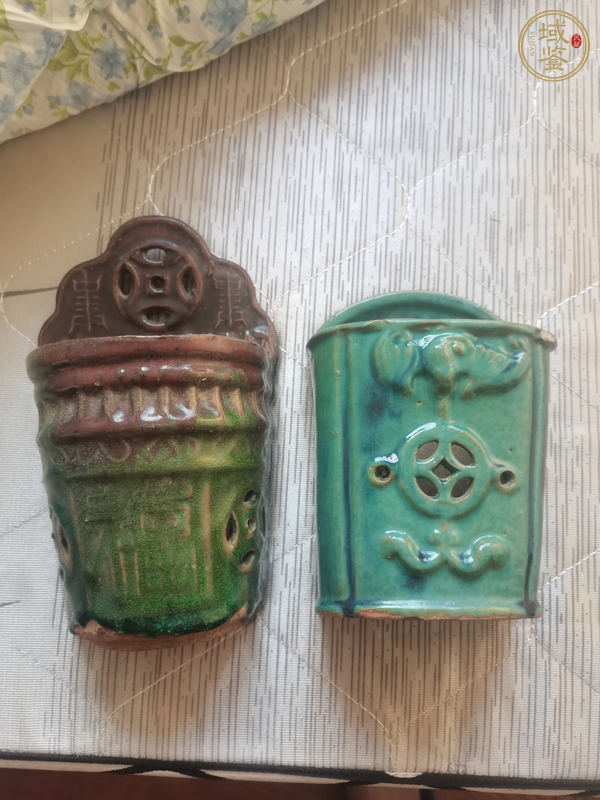 古玩陶瓷綠釉筷子筒真品鑒賞圖