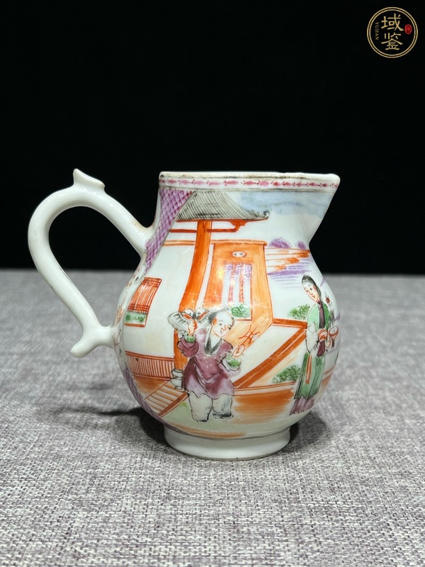 古玩廣彩奶壺真品鑒賞圖