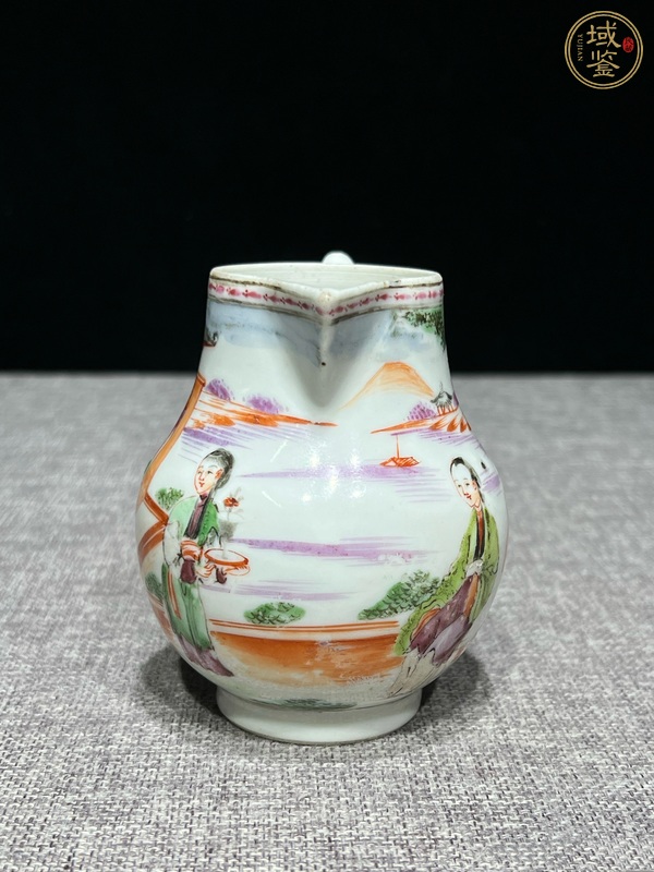 古玩陶瓷廣彩奶壺真品鑒賞圖
