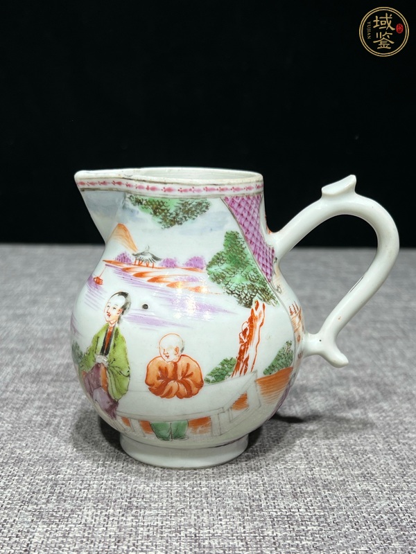 古玩陶瓷廣彩奶壺真品鑒賞圖
