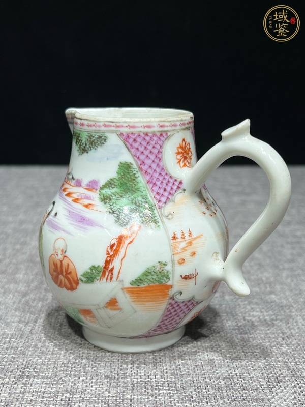 古玩陶瓷廣彩奶壺真品鑒賞圖