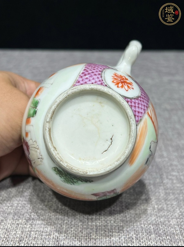 古玩陶瓷廣彩奶壺真品鑒賞圖