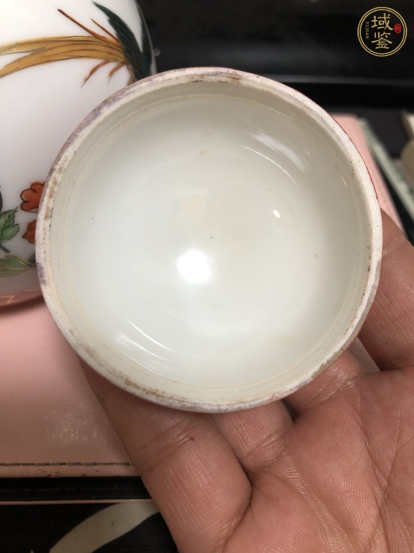 古玩陶瓷礬紅粉彩花鳥紋蓋罐真品鑒賞圖