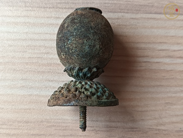 古玩銅器清代帽頂真品鑒賞圖