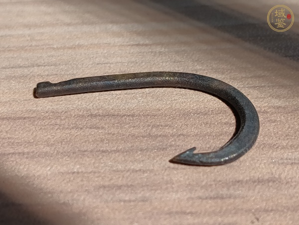 古玩銅器漢代青銅魚鉤真品鑒賞圖