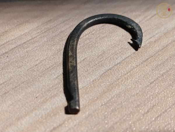 古玩銅器漢代青銅魚鉤真品鑒賞圖