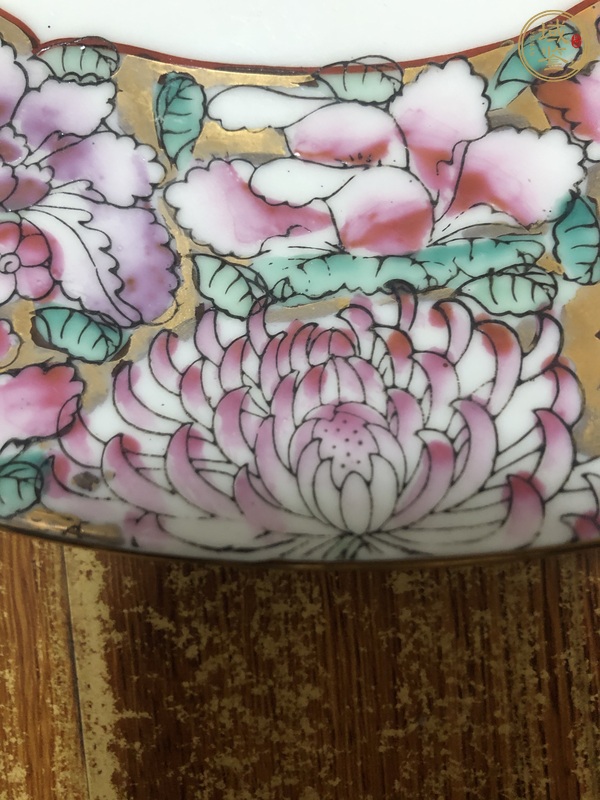 古玩陶瓷粉彩仕女人物盤真品鑒賞圖