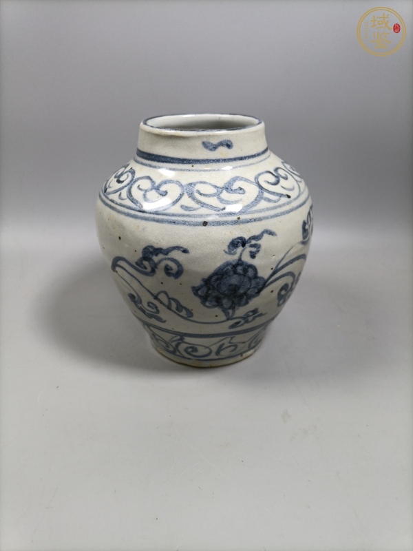 古玩陶瓷青花花卉紋小罐真品鑒賞圖
