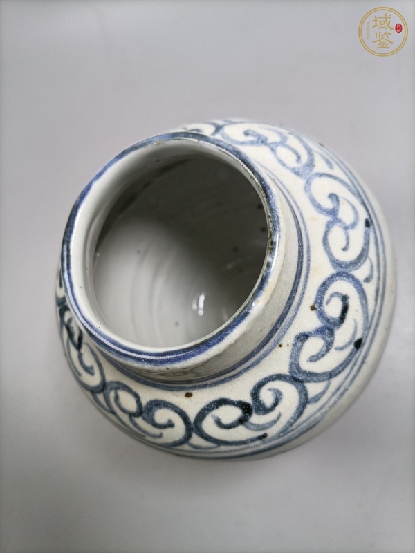 古玩陶瓷青花花卉紋小罐真品鑒賞圖