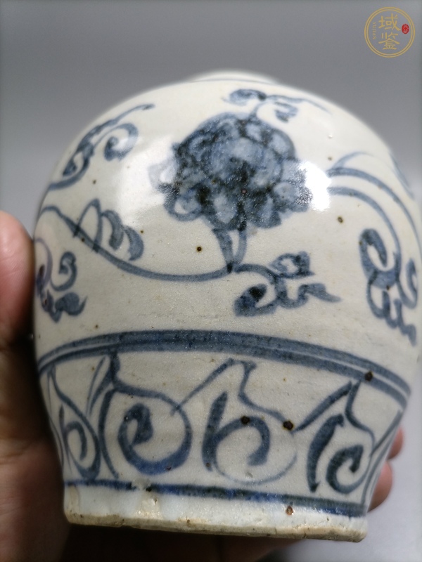 古玩陶瓷青花花卉紋小罐真品鑒賞圖