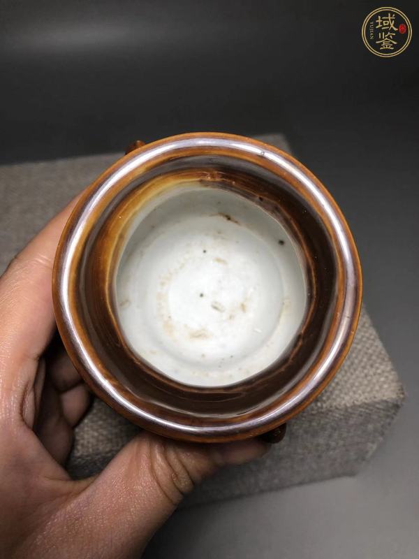古玩陶瓷德化窯紫金釉香爐真品鑒賞圖