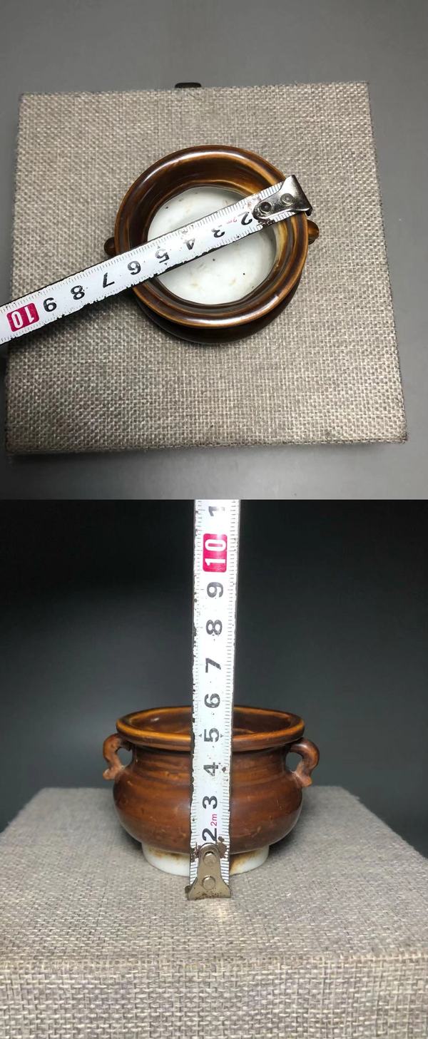 古玩陶瓷明，德化窯紫金釉香爐拍賣，當(dāng)前價格2000元