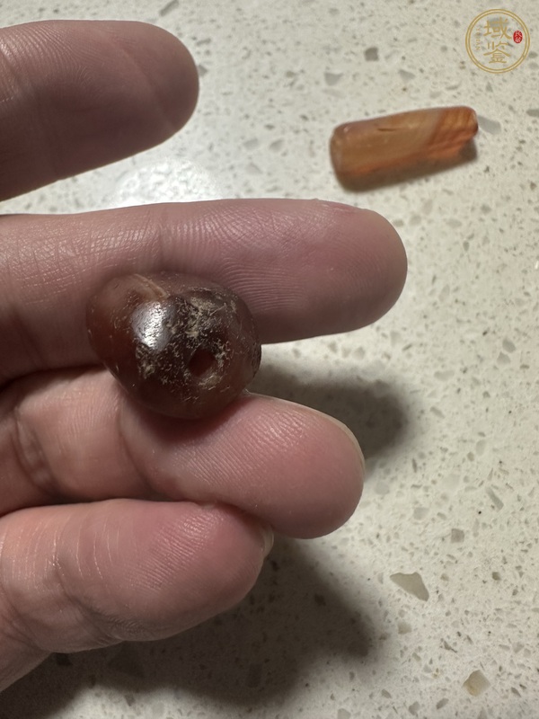 古玩玉器瑪瑙珠真品鑒賞圖