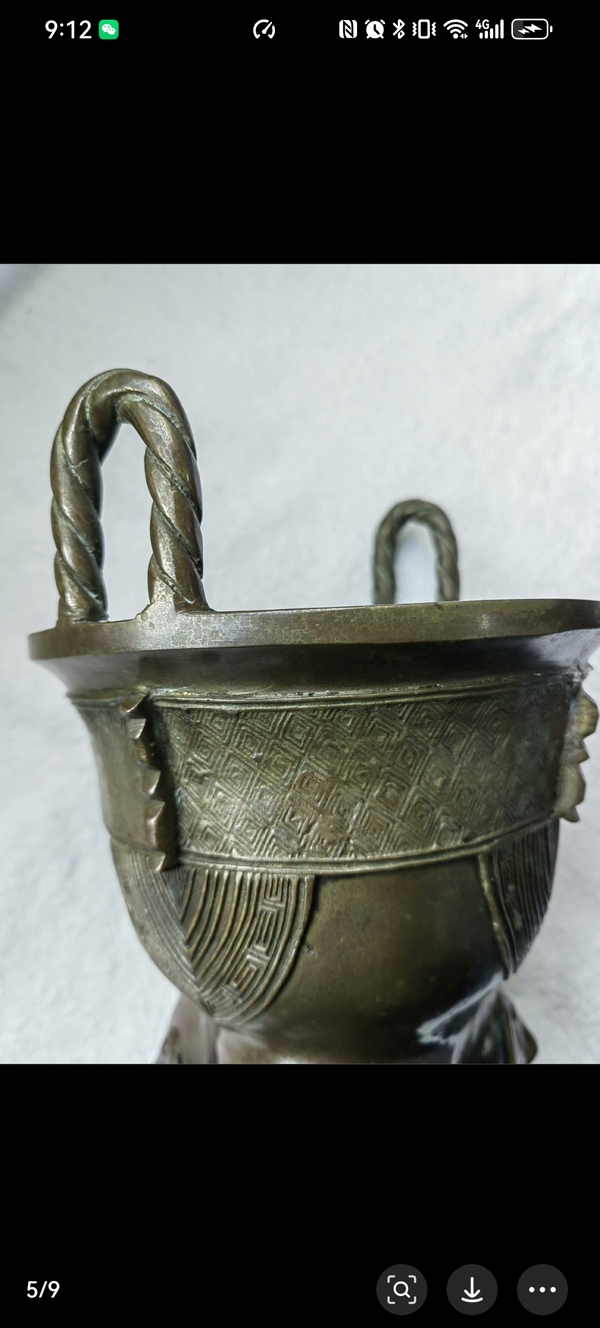古玩銅器明代象足鼎拍賣，當前價格35800元