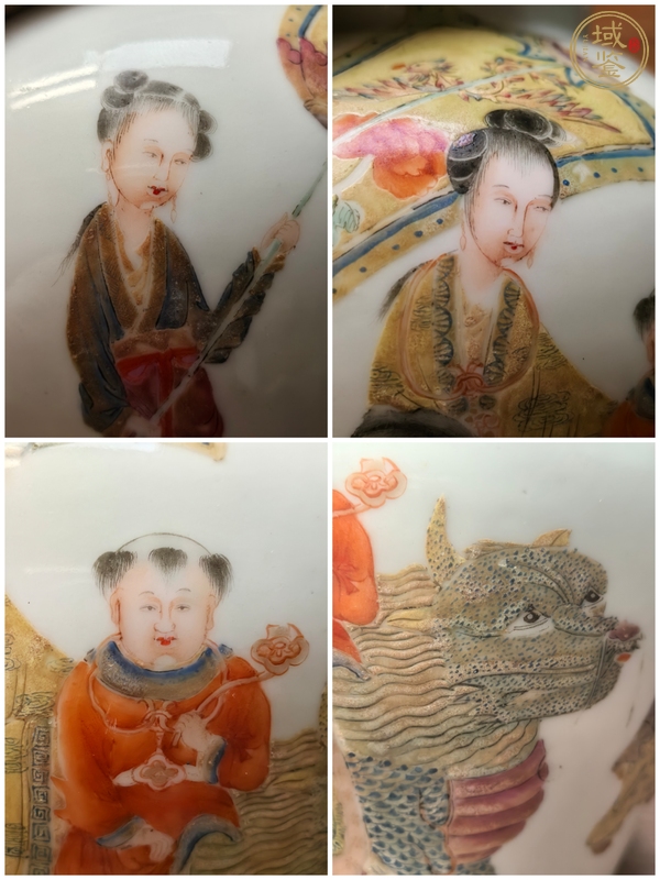 古玩陶瓷粉彩人物故事紋罐真品鑒賞圖