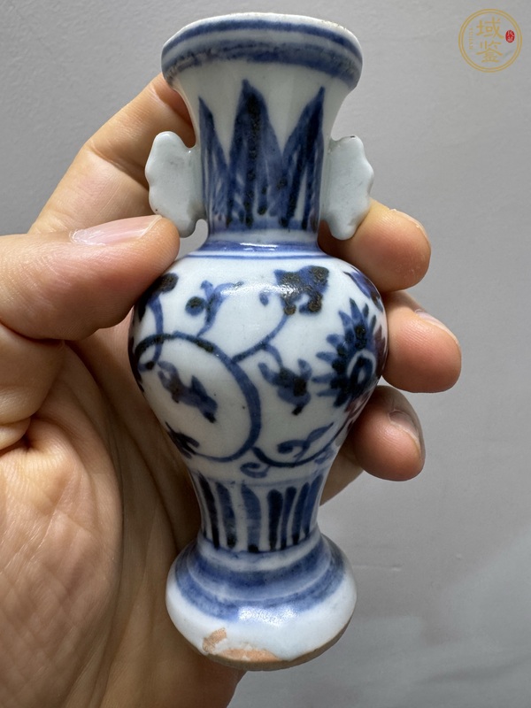 古玩陶瓷青花花觚真品鑒賞圖