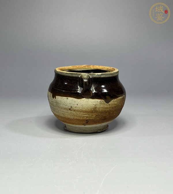 古玩陶瓷磁州窯醬釉雙系罐真品鑒賞圖