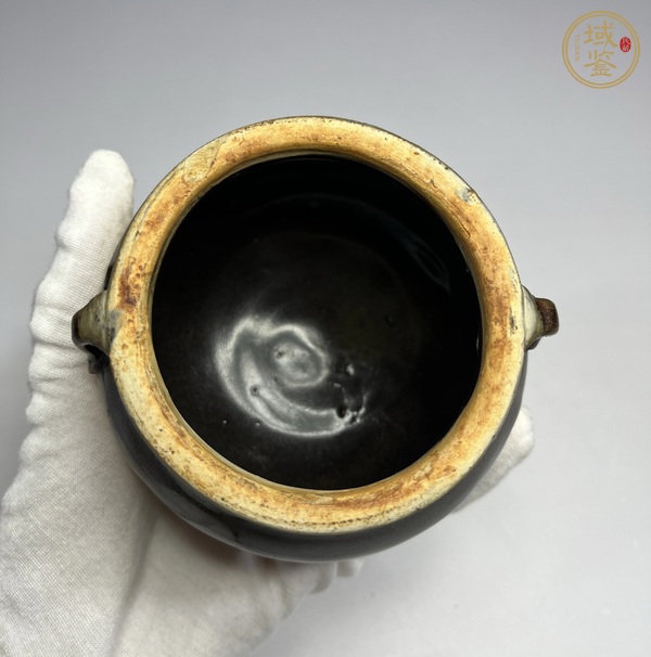 古玩陶瓷磁州窯醬釉雙系罐真品鑒賞圖