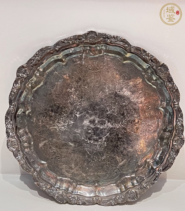 古玩雜項花卉盤真品鑒賞圖