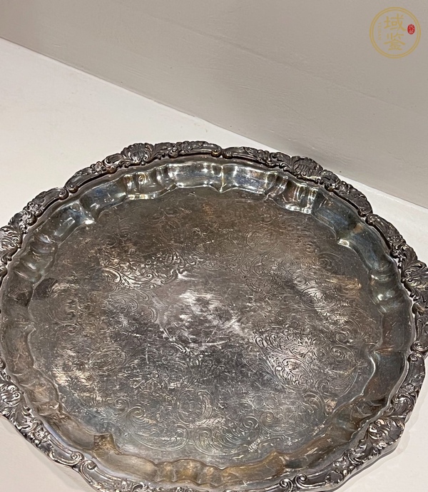 古玩雜項花卉盤真品鑒賞圖