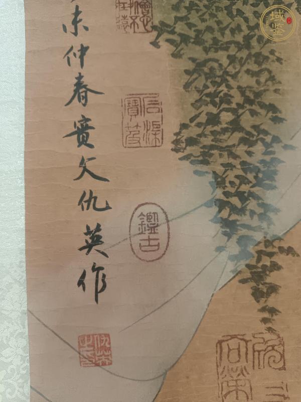 古玩字畫仇英款一堂真品鑒賞圖