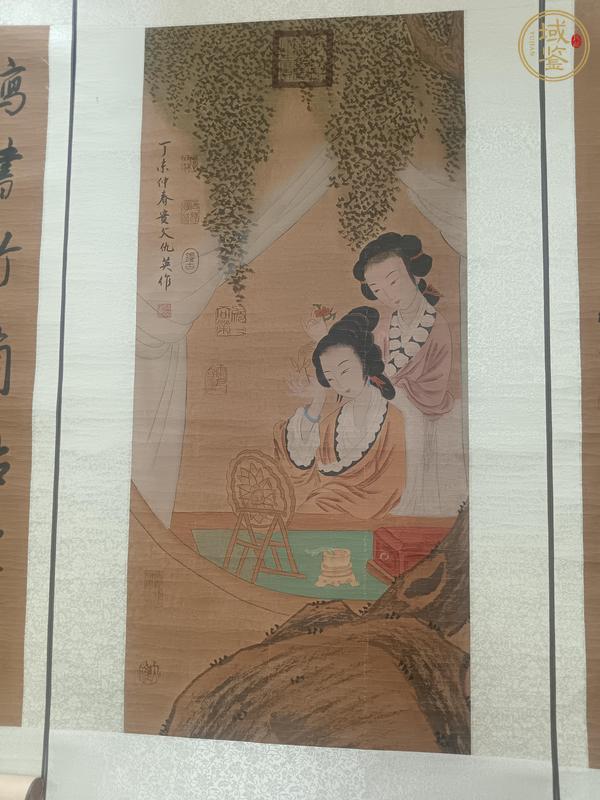 古玩字畫仇英款一堂真品鑒賞圖