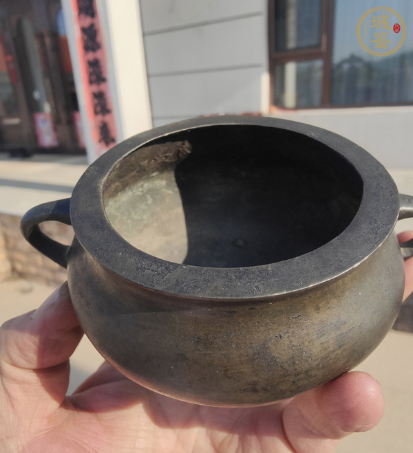 古玩銅器蚰龍耳爐真品鑒賞圖