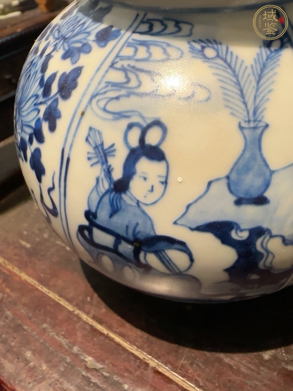 古玩陶瓷人物紋青花葫蘆瓶真品鑒賞圖