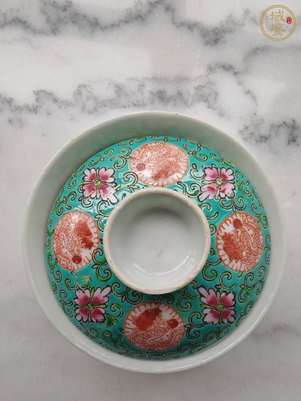 古玩陶瓷粉彩蓋碗真品鑒賞圖
