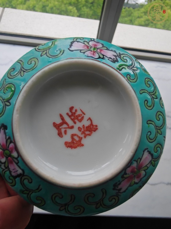 古玩陶瓷粉彩蓋碗真品鑒賞圖