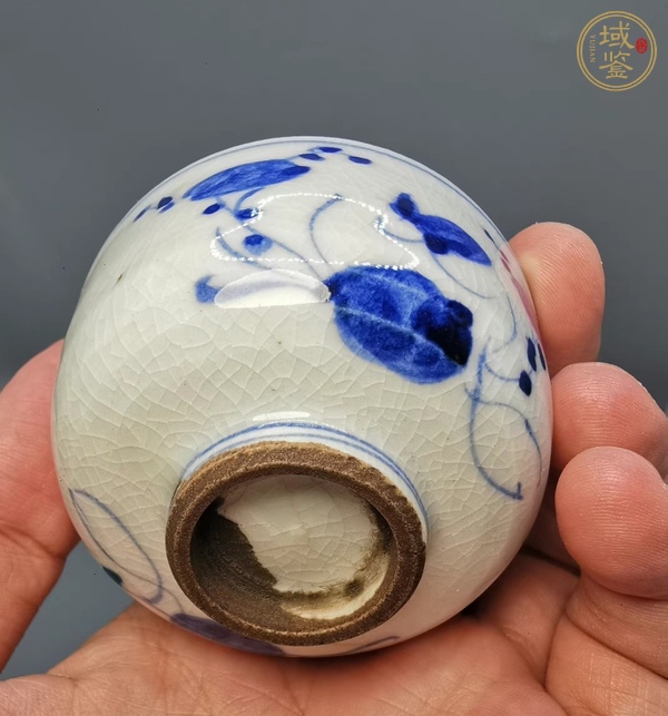 古玩陶瓷花卉紋杯真品鑒賞圖