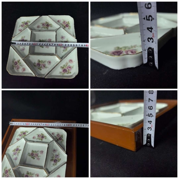 古玩轉(zhuǎn)賣(mài)粉彩刷花花卉紋串盤(pán)拍賣(mài)，當(dāng)前價(jià)格0元