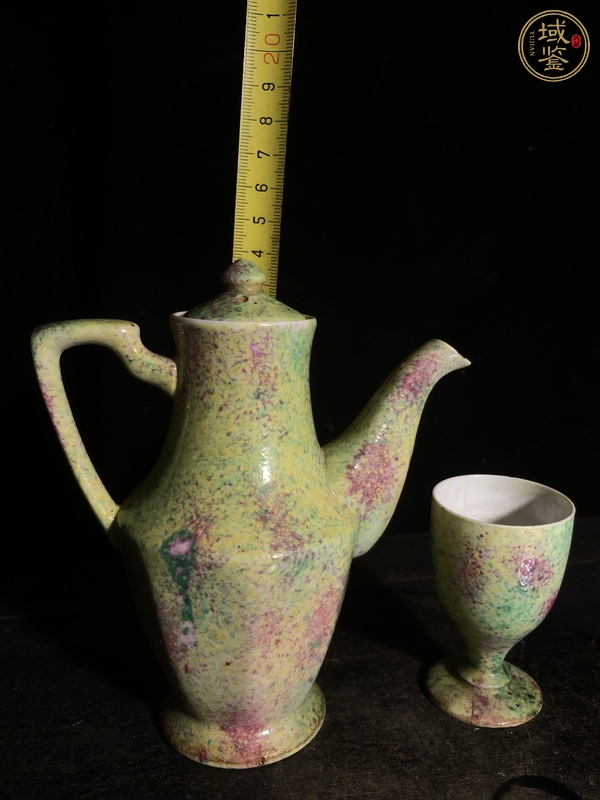 古玩陶瓷酒壺，疑似后掛釉真品鑒賞圖