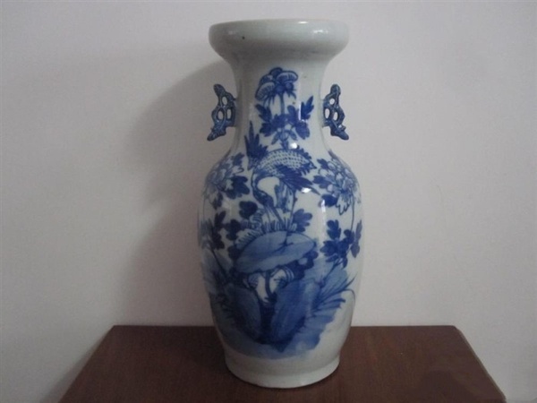 古玩陶瓷青花牡丹仙鶴紋賞瓶拍賣，當前價格5228元