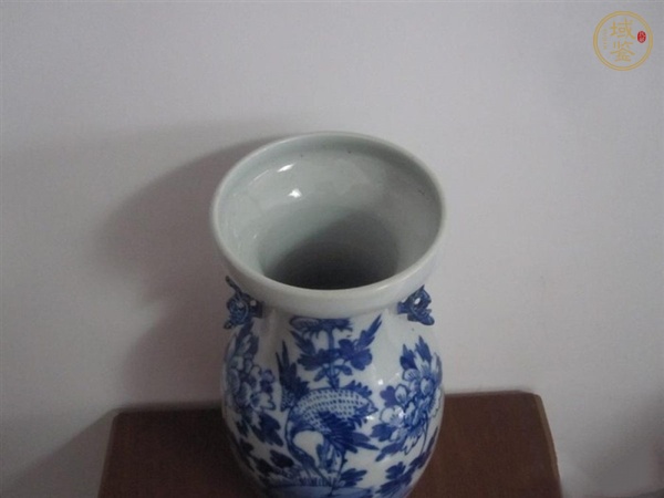古玩陶瓷牡丹鶴紋瓶真品鑒賞圖